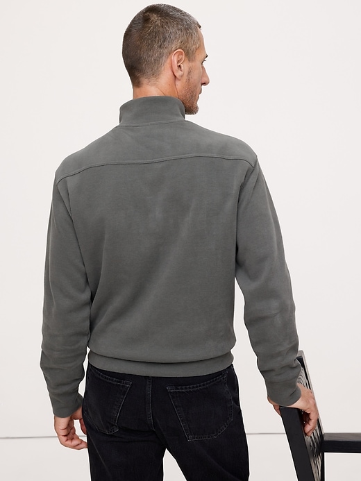 Double-Knit Mock-Neck Sweatshirt