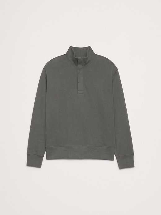 Double-Knit Mock-Neck Sweatshirt | Banana Republic