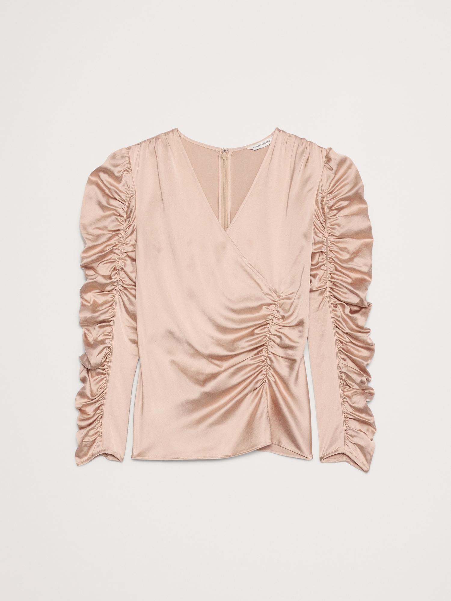 Image number 4 showing, Stretch-Satin Ruched Top