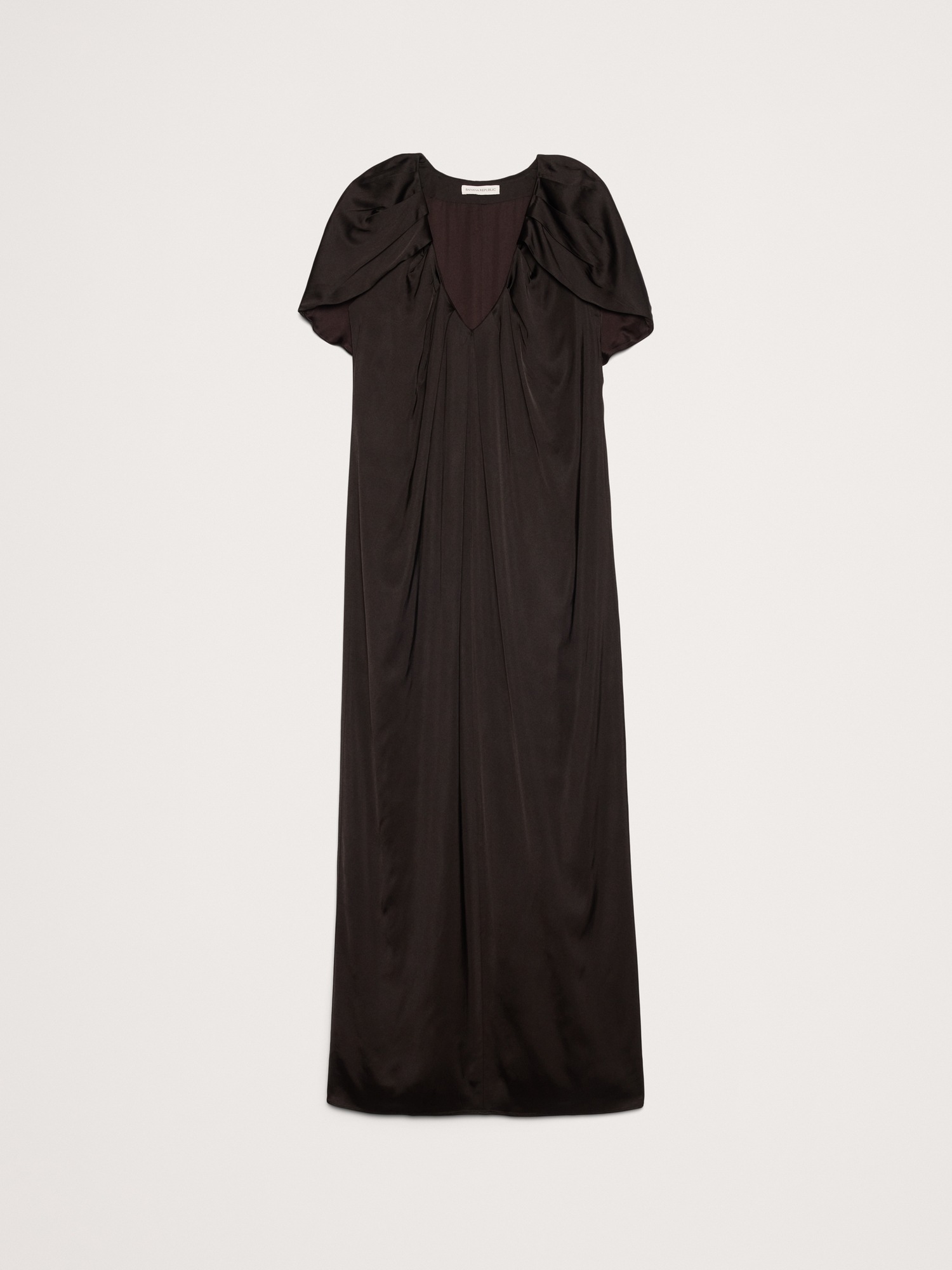 Женское платье Banana Republic Stretch-Satin Cape Maxi, цвет: Коричневый — фото 4