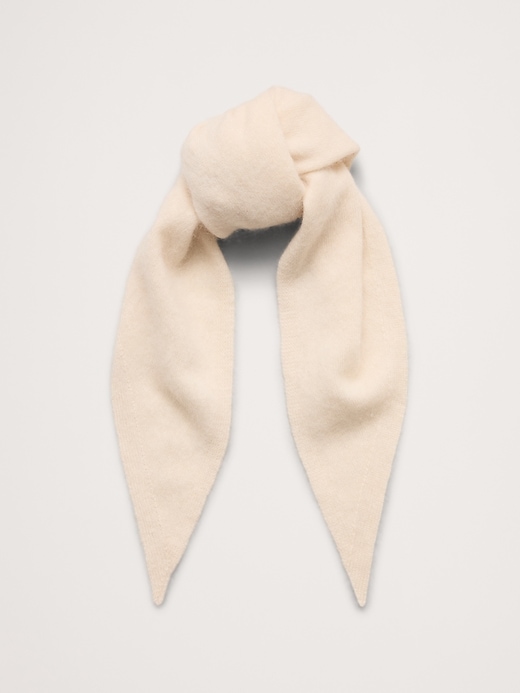 Brushed Wool-Cashmere Triangle Scarf