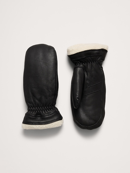 Italian Leather Cashmere-Lined Gloves