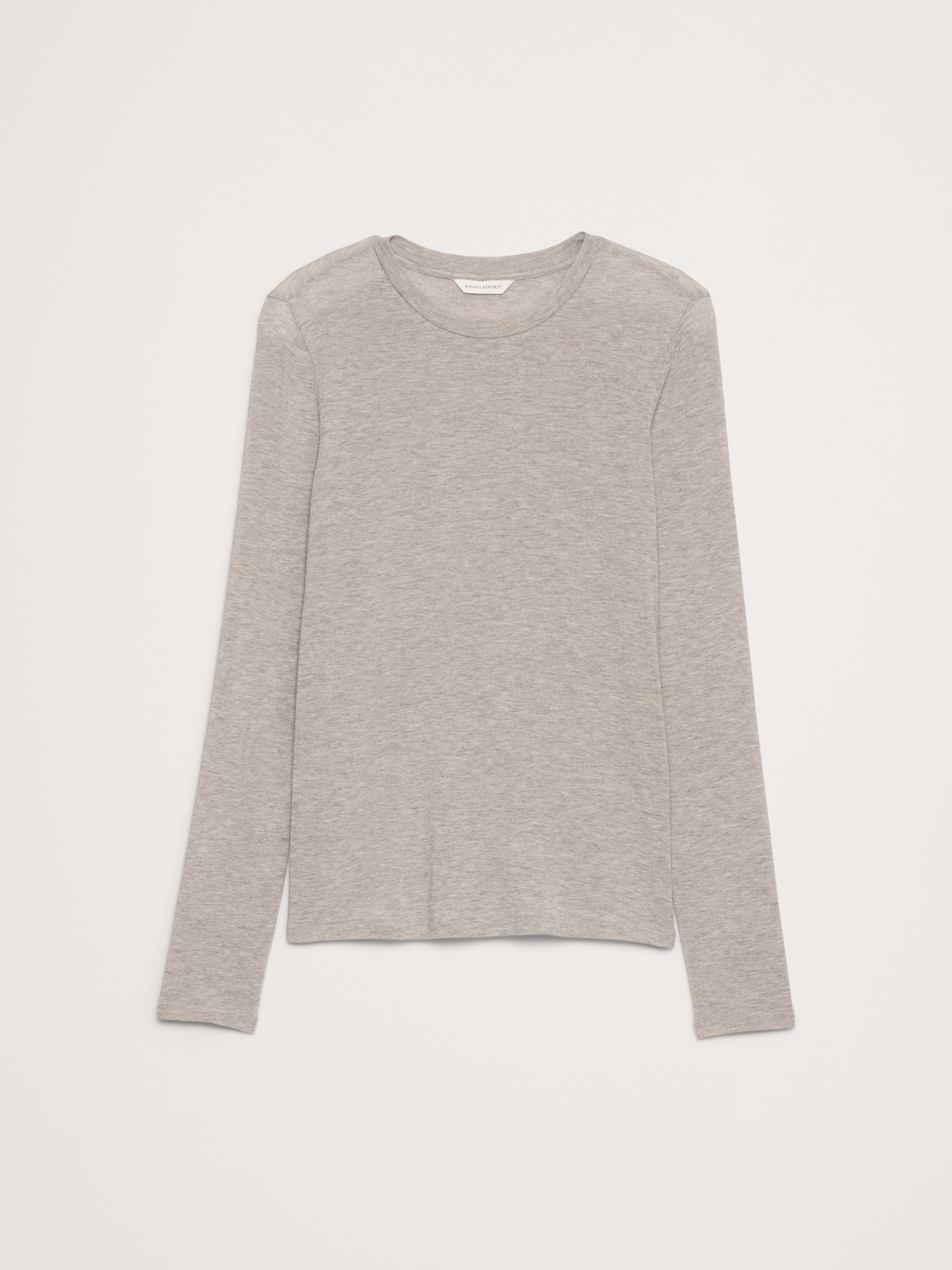 Image number 4 showing, Sheer Lyocell-Wool Long-Sleeve T-Shirt