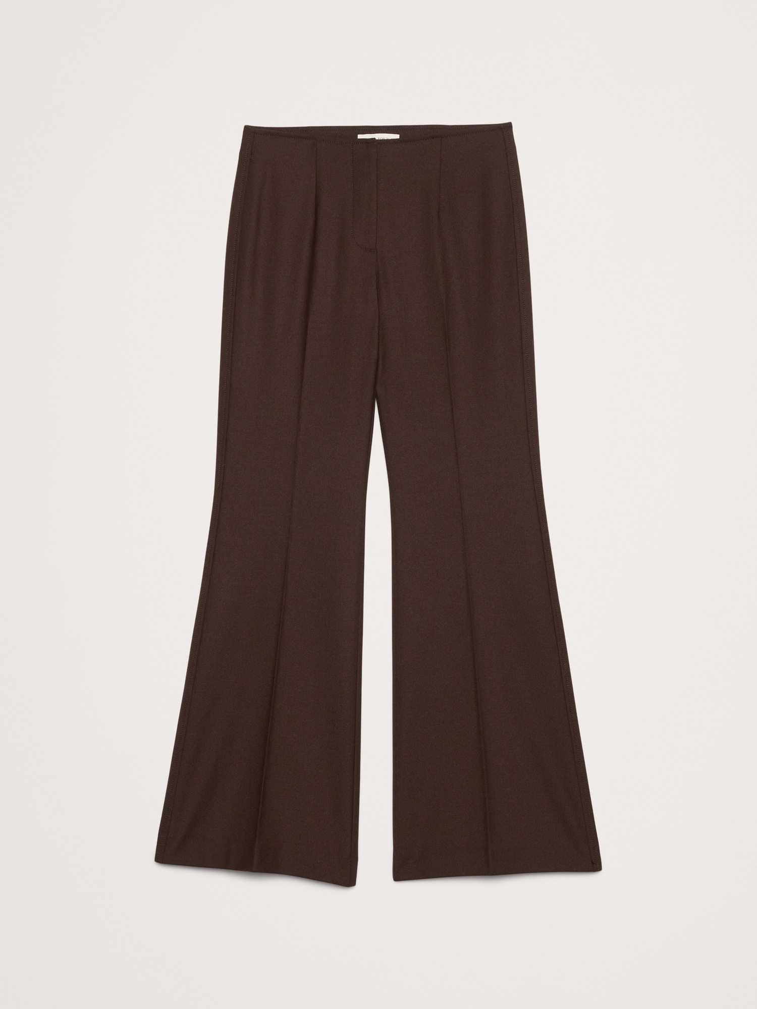 Image number 5 showing, Mid-Rise Flare Stretch Wool-Blend Pant