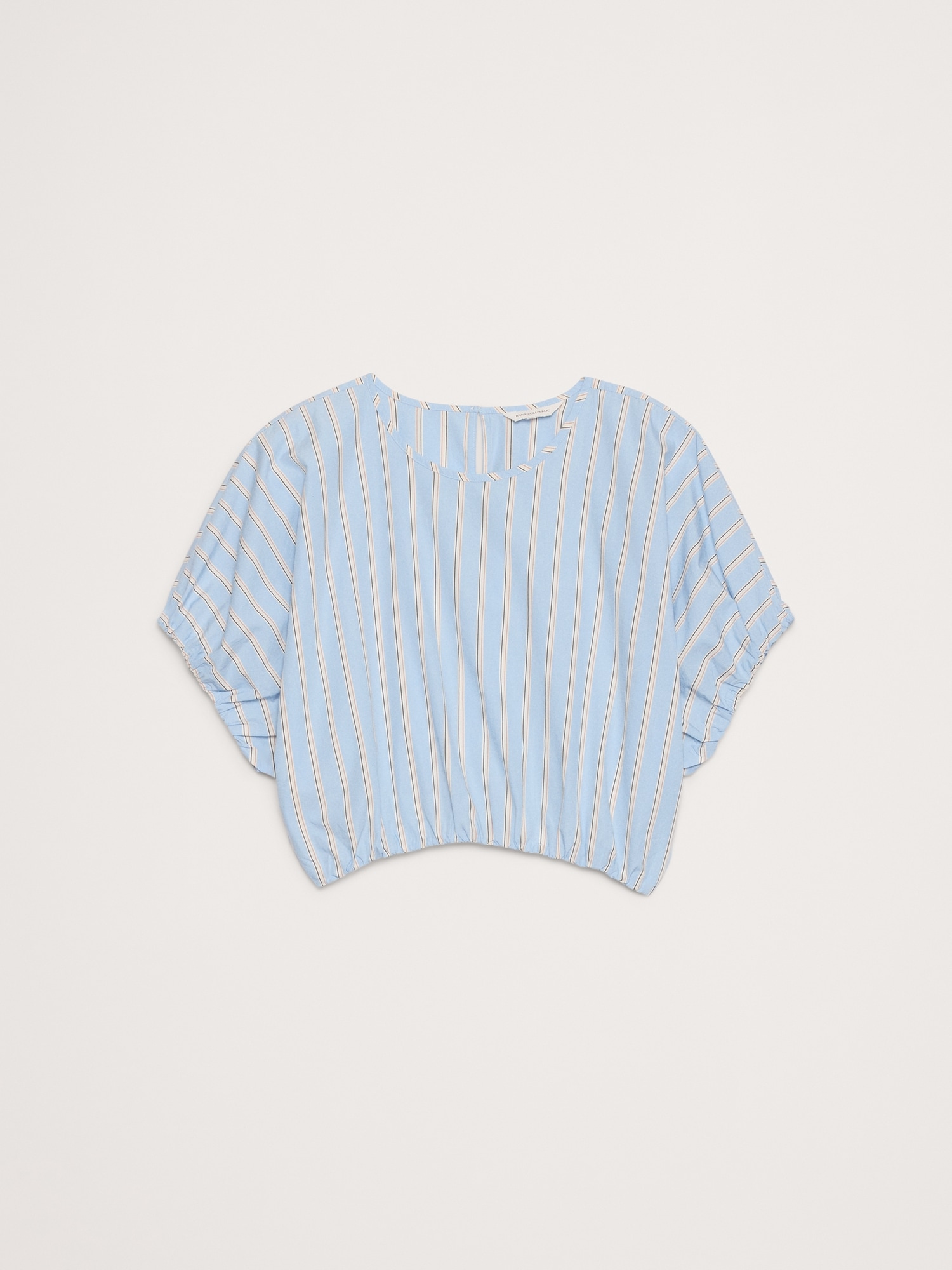 Image number 4 showing, Cotton Poplin Bubble-Hem Cropped Top