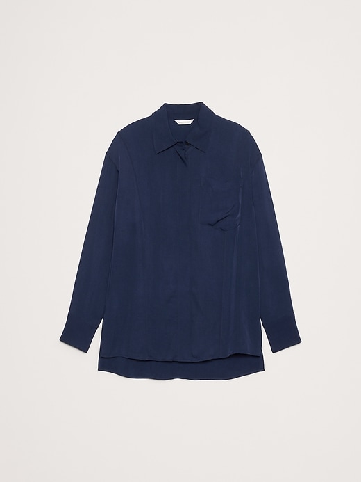 Drapey Button-Back Tunic | Banana Republic