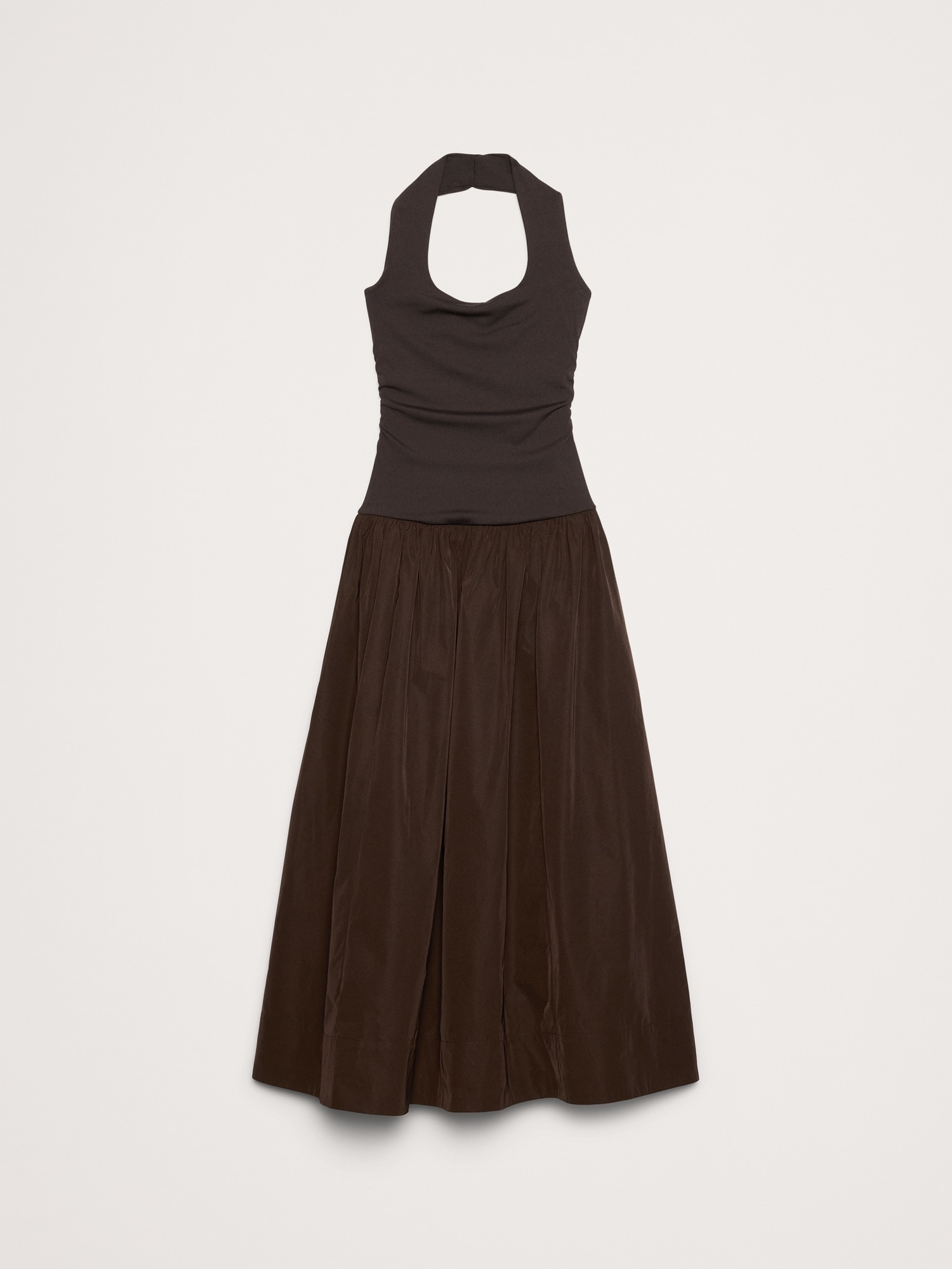 Image number 8 showing, Jersey & Taffeta Halter Maxi Dress