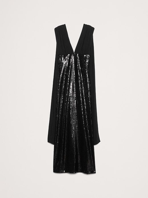 Sequin & Georgette Maxi Dress | Banana Republic