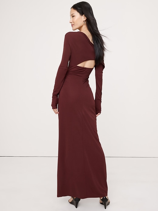 Matte Jersey Open Back Maxi Dress