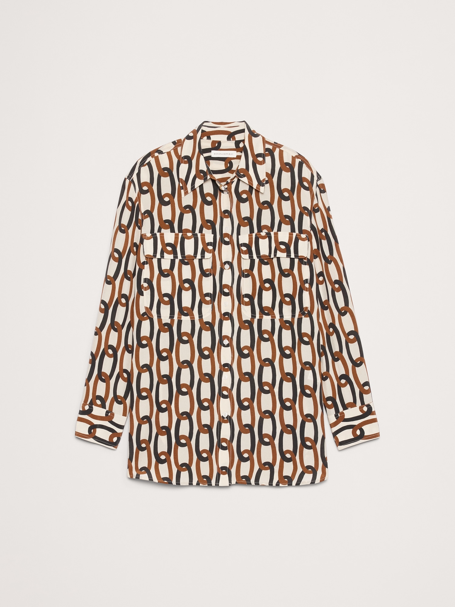 Image number 4 showing, Oversized Matte Silk Utility Shirt