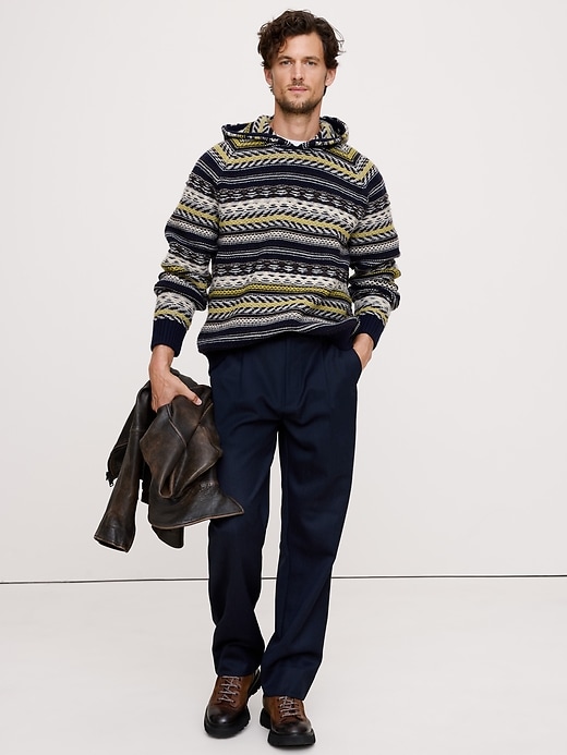 Fairisle Merino-Blend Sweater Hoodie