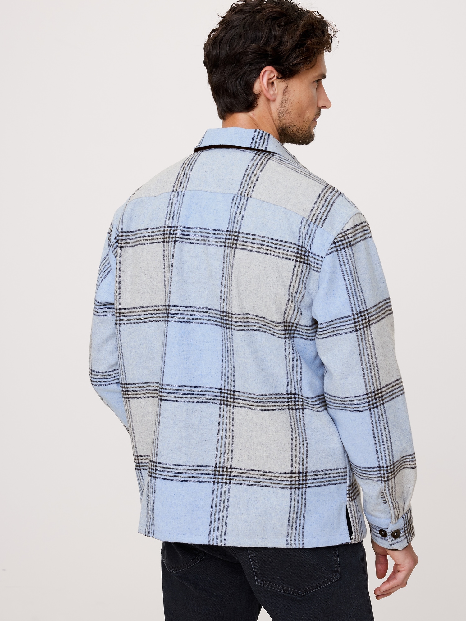 Image number 2 showing, Relaxed-Fit Plaid Wool-Blend Overshirt