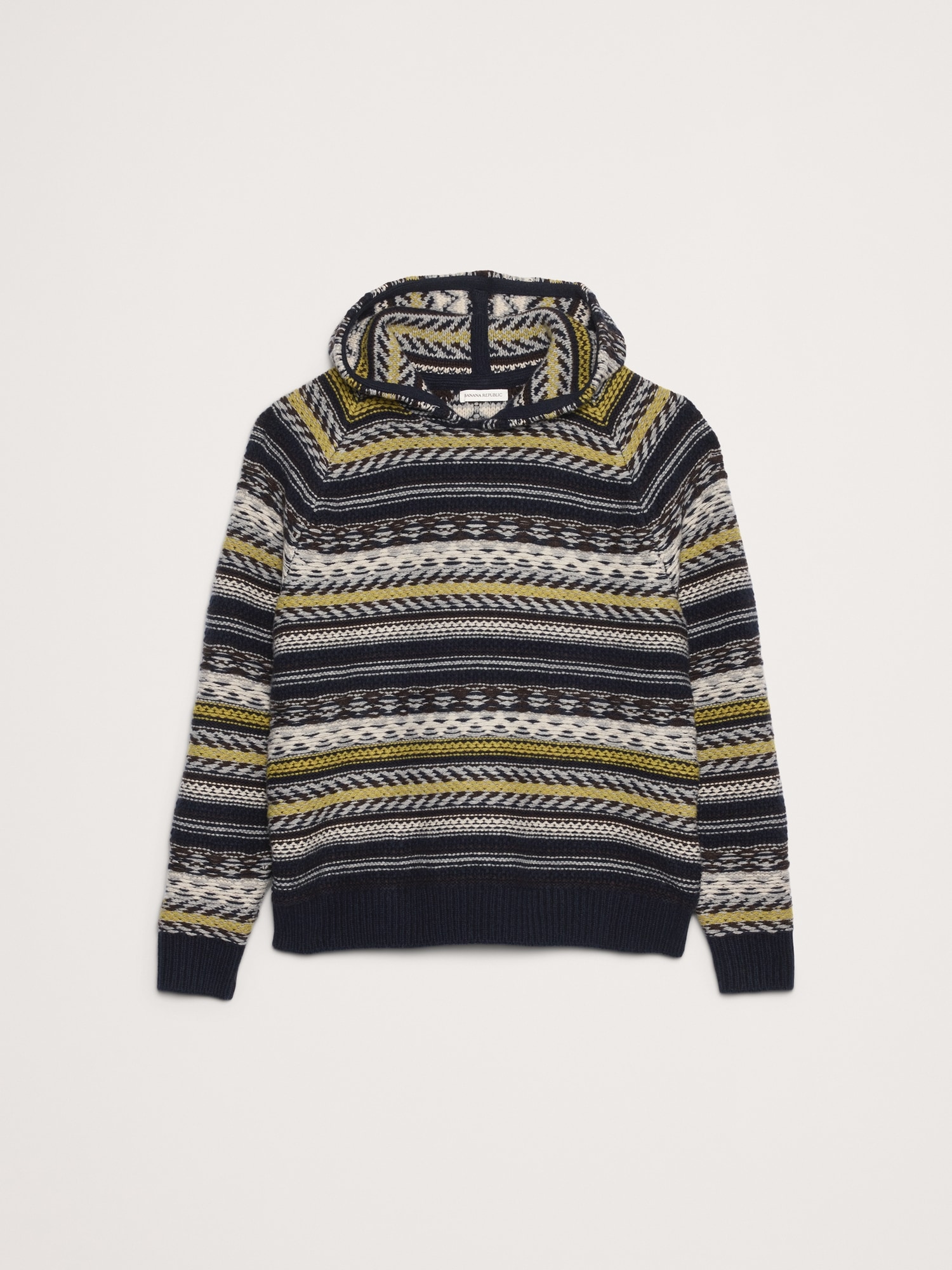 Image number 4 showing, Fairisle Merino-Blend Sweater Hoodie