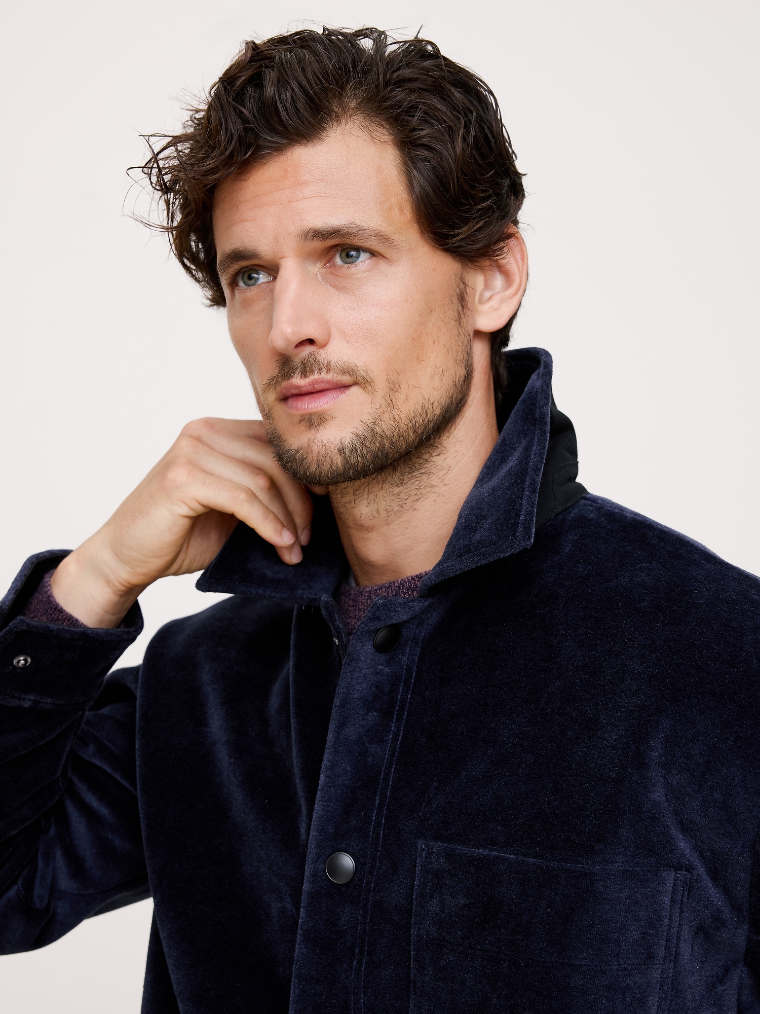 Image number 3 showing, Velour Overshirt