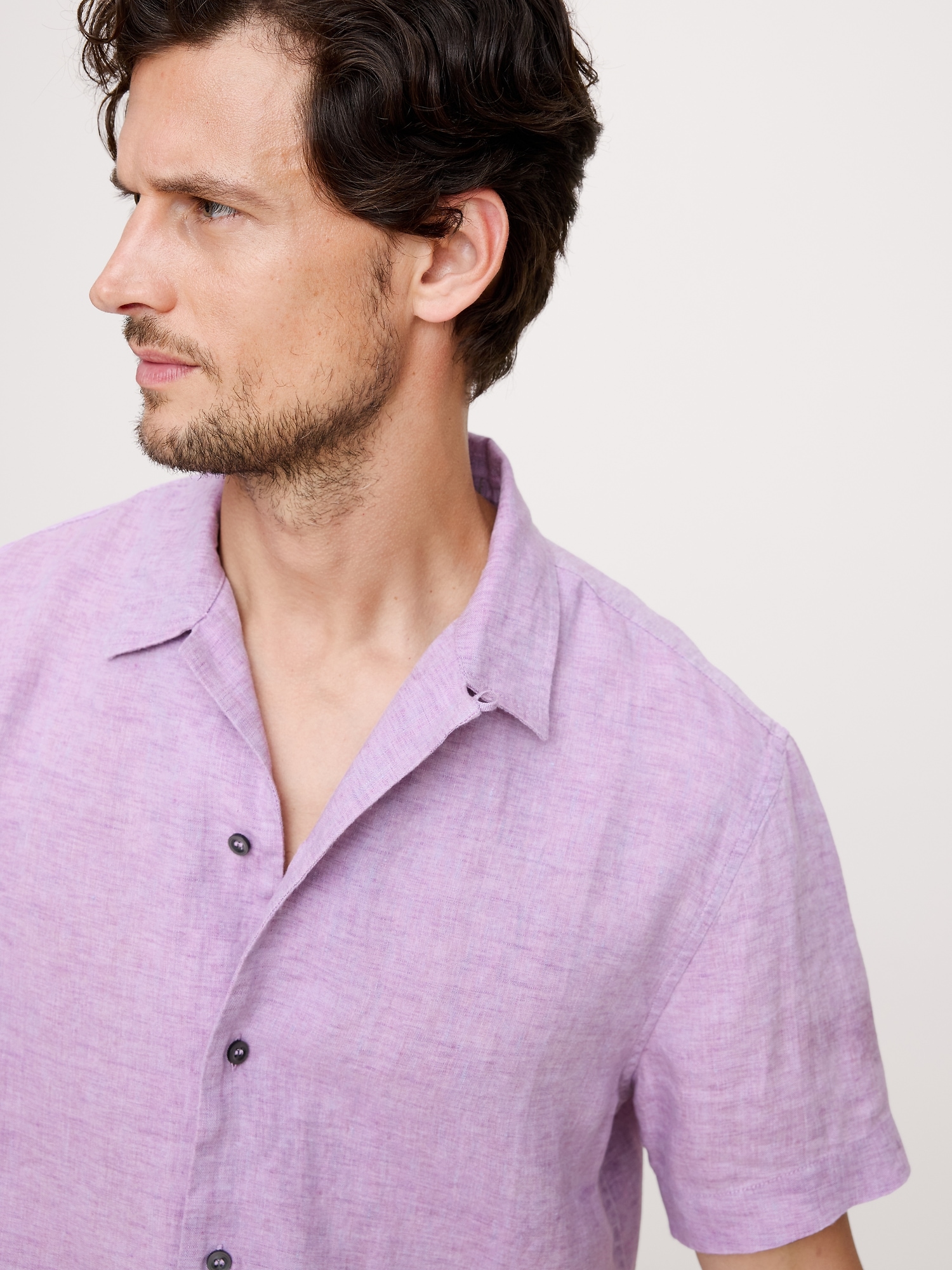 Image number 3 showing, Standard-Fit Linen Resort Shirt