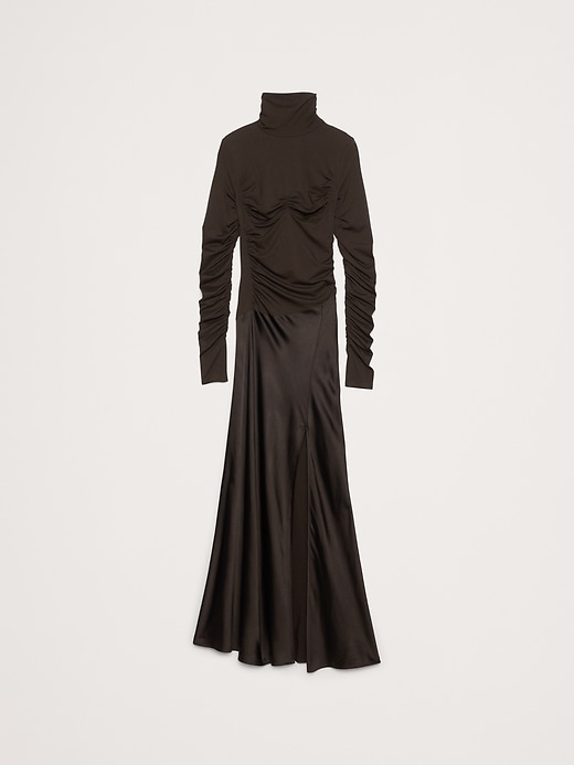 Image number 5 showing, Jersey & Stretch-Satin Ruched Maxi Dress