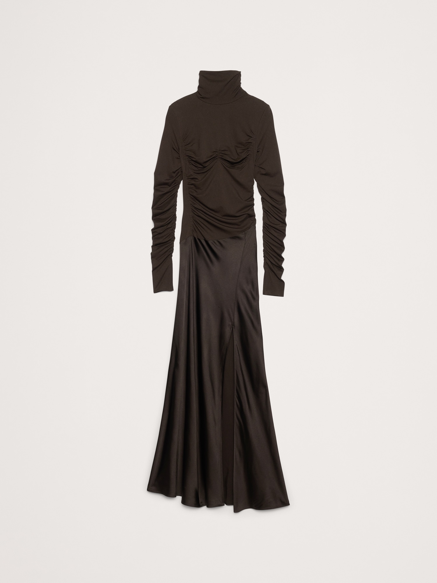 Image number 5 showing, Jersey & Stretch-Satin Ruched Maxi Dress