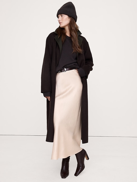 Hammered Satin Maxi Skirt Banana Republic