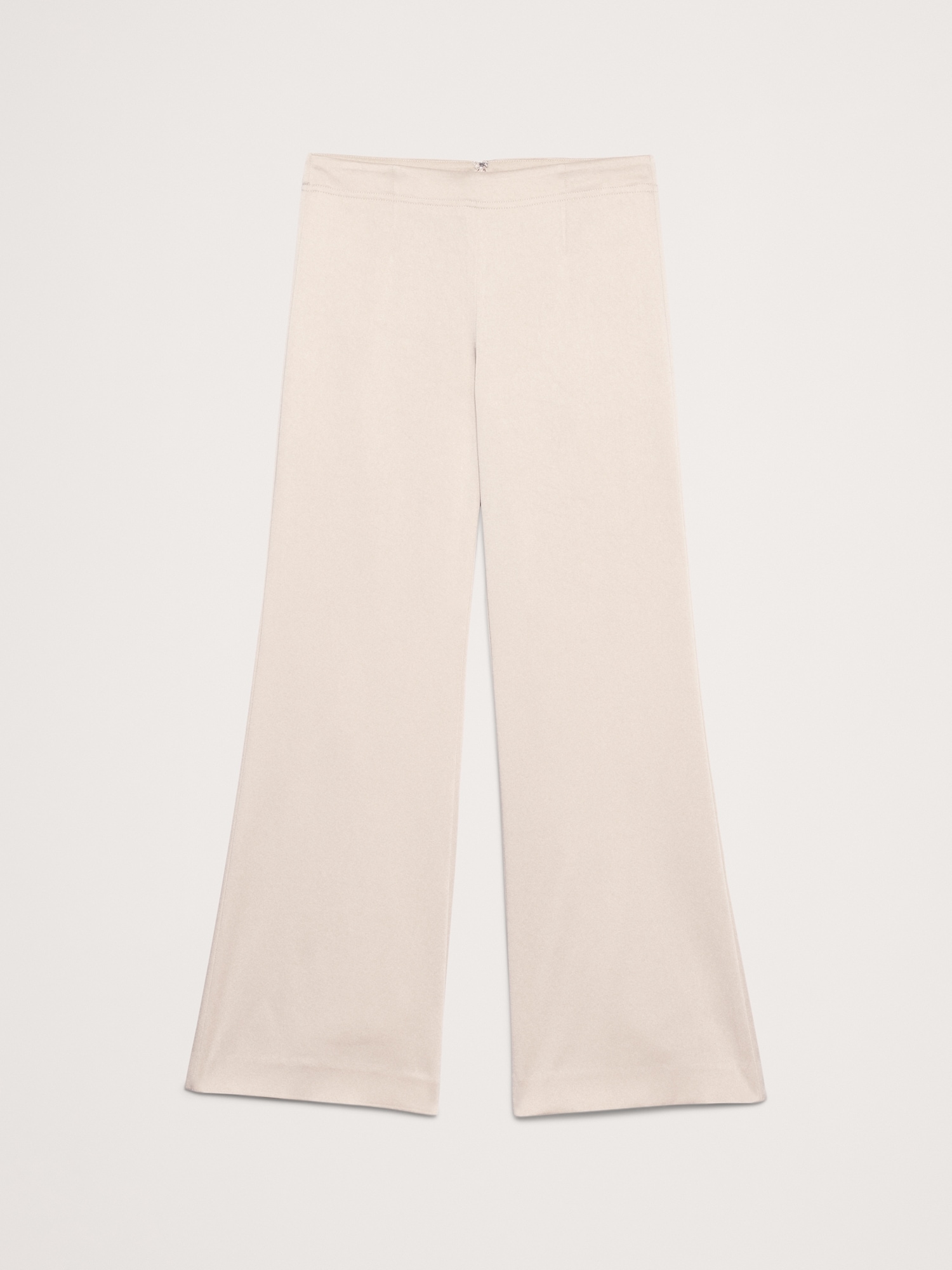 Image number 5 showing, Mid-Rise Kick-Flare Satin Ankle Pant
