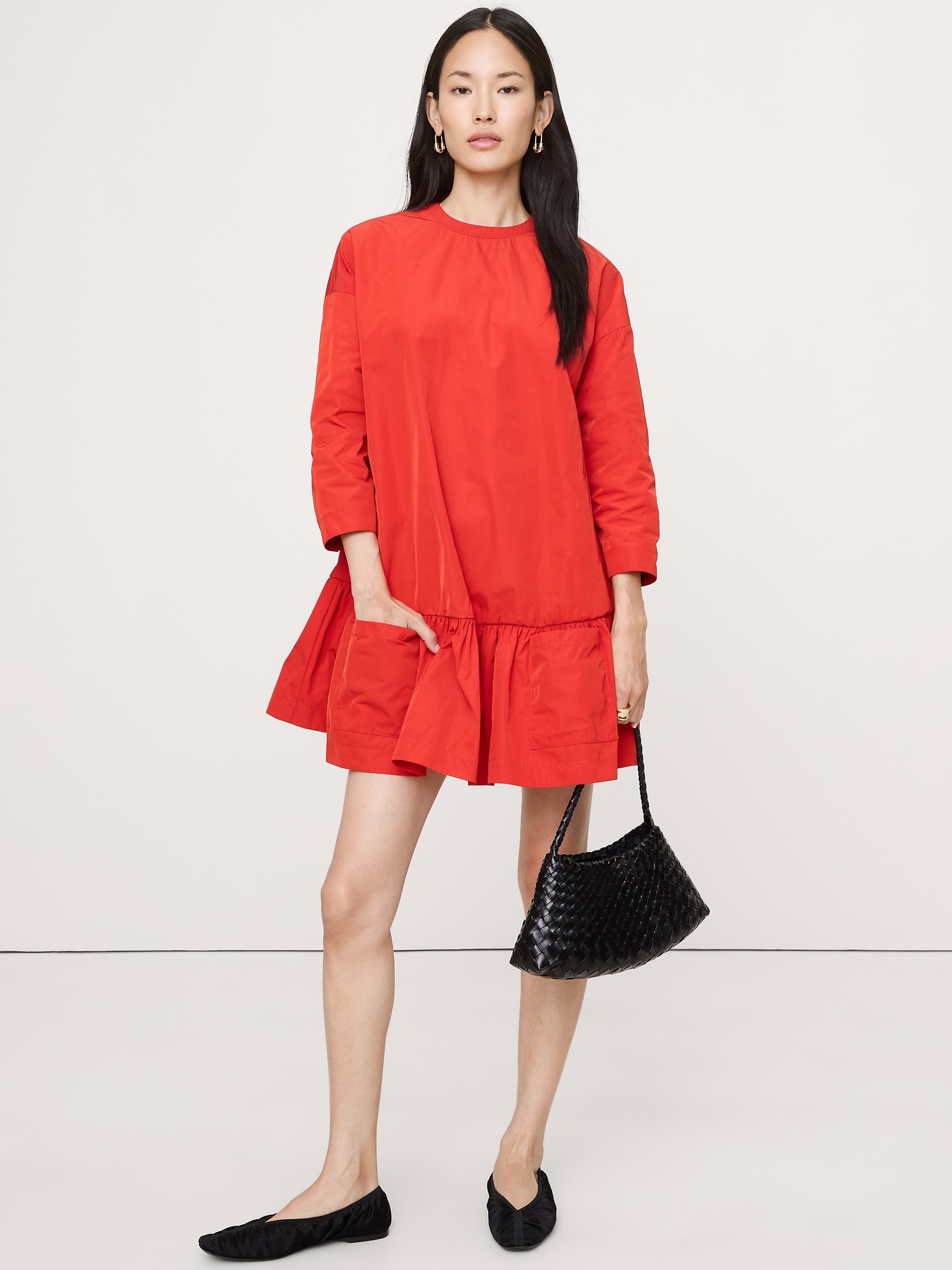 Taffeta Mini Dress - Aperitivo Red