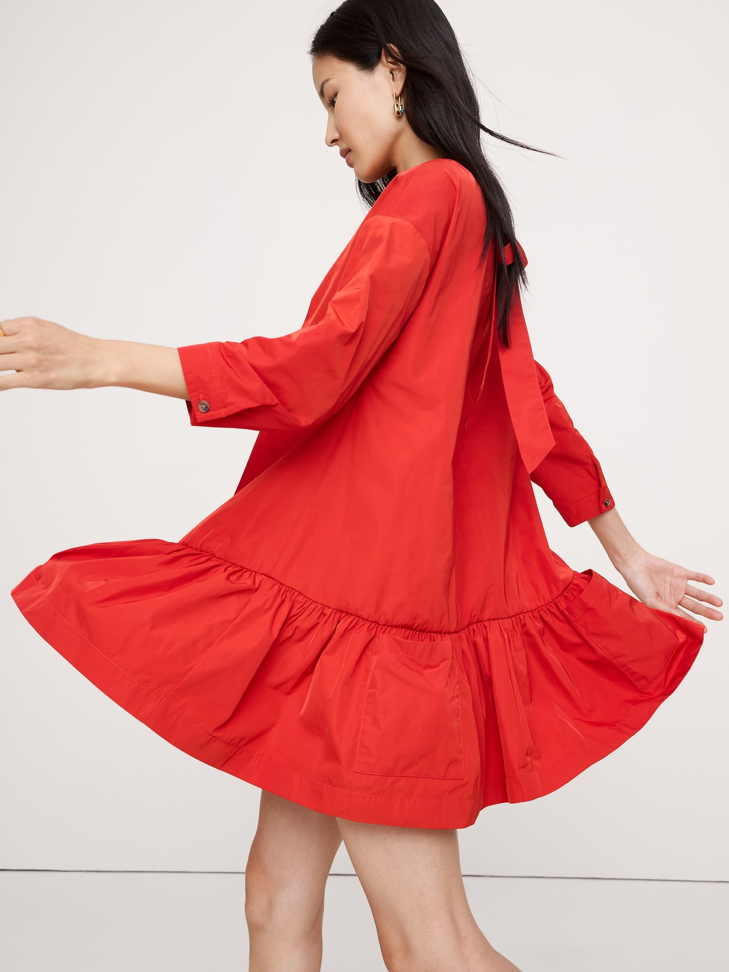 Image number 3 showing, Taffeta Mini Dress