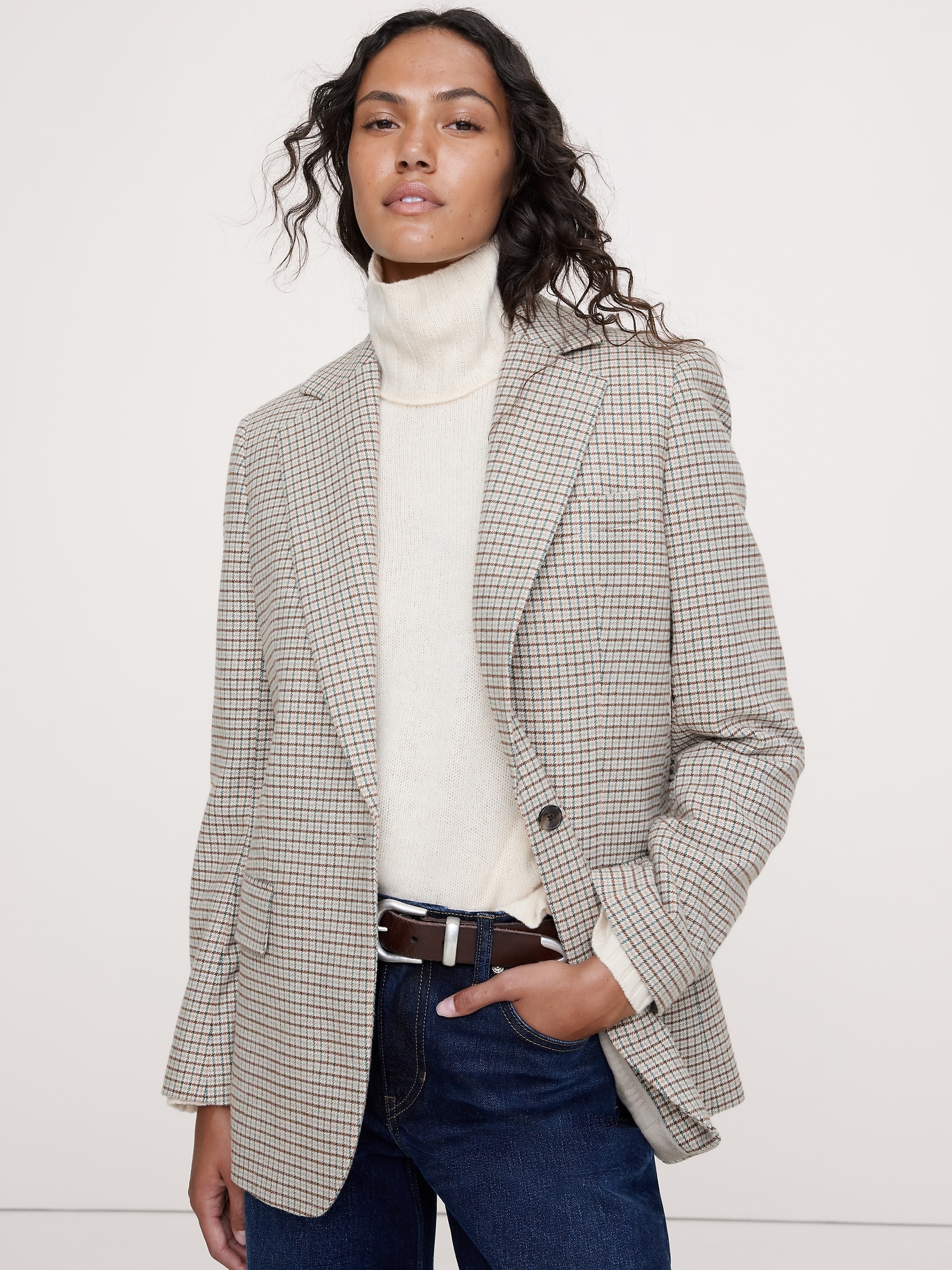 Boyfriend Italian Flannel Blazer