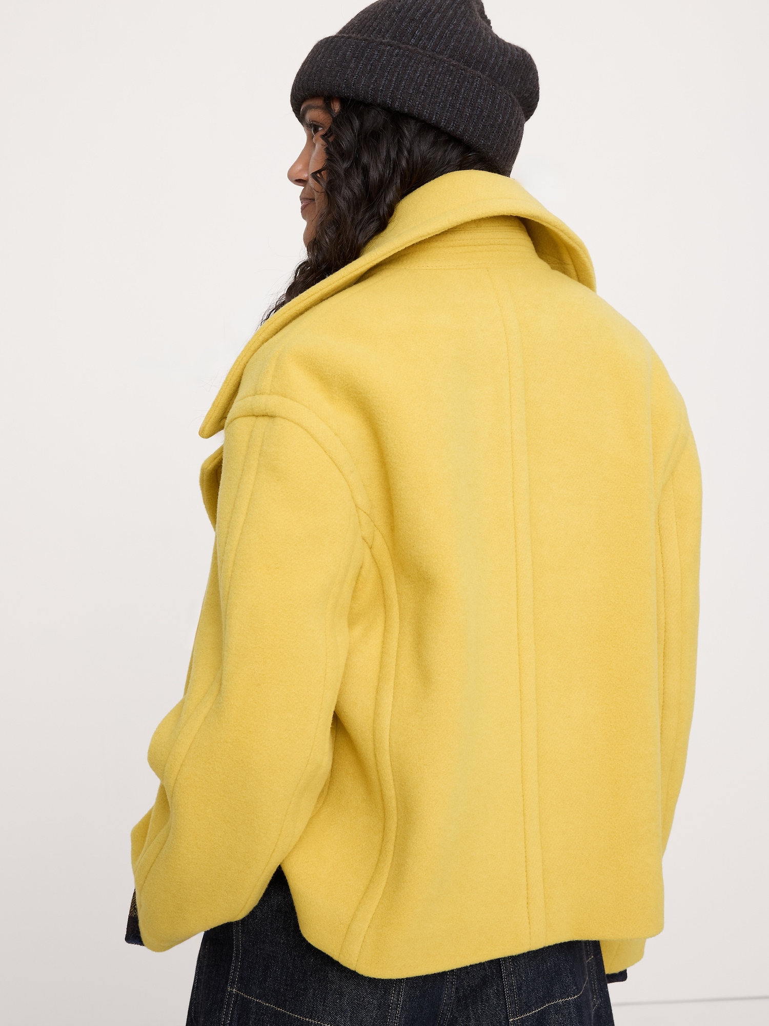 Image number 2 showing, Italian Melton Wool-Blend Peacoat