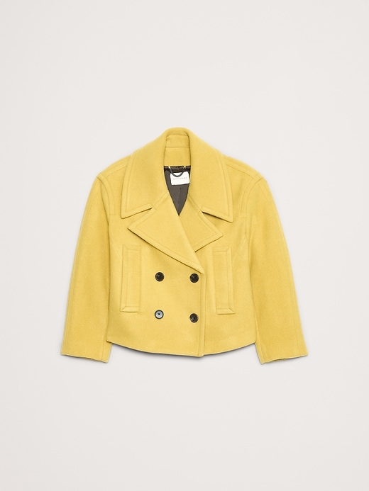 Italian Melton Wool-Blend Peacoat | Banana Republic