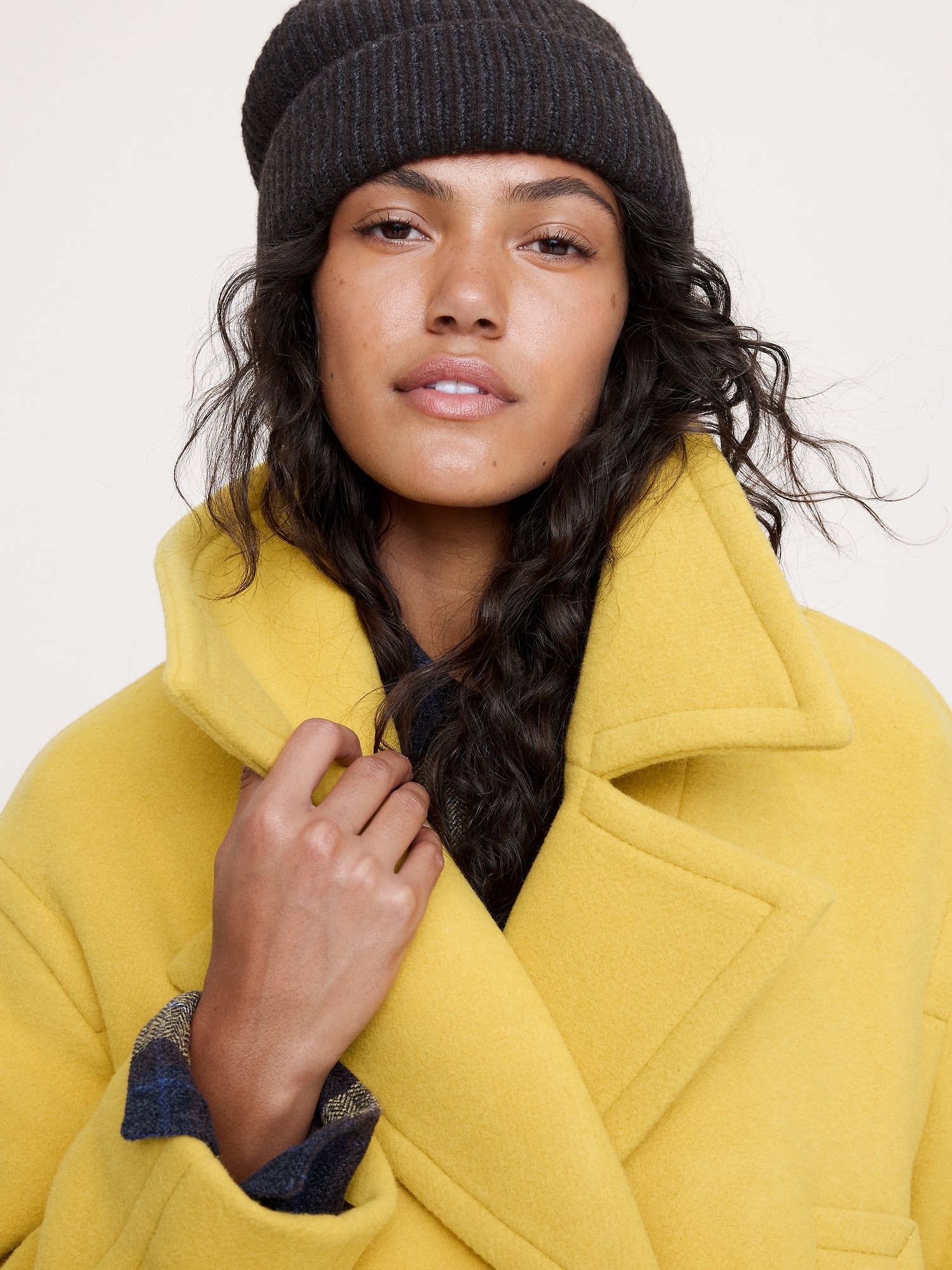 Image number 3 showing, Italian Melton Wool-Blend Peacoat