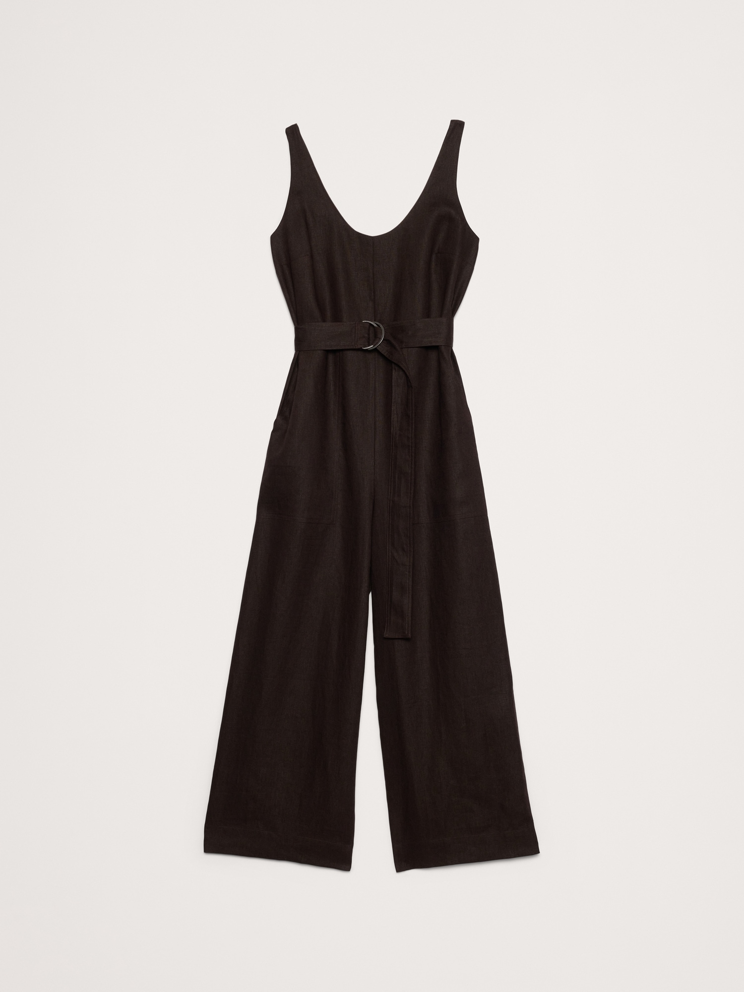 Image number 5 showing, Linen Belted Wide-Leg Jumpsuit