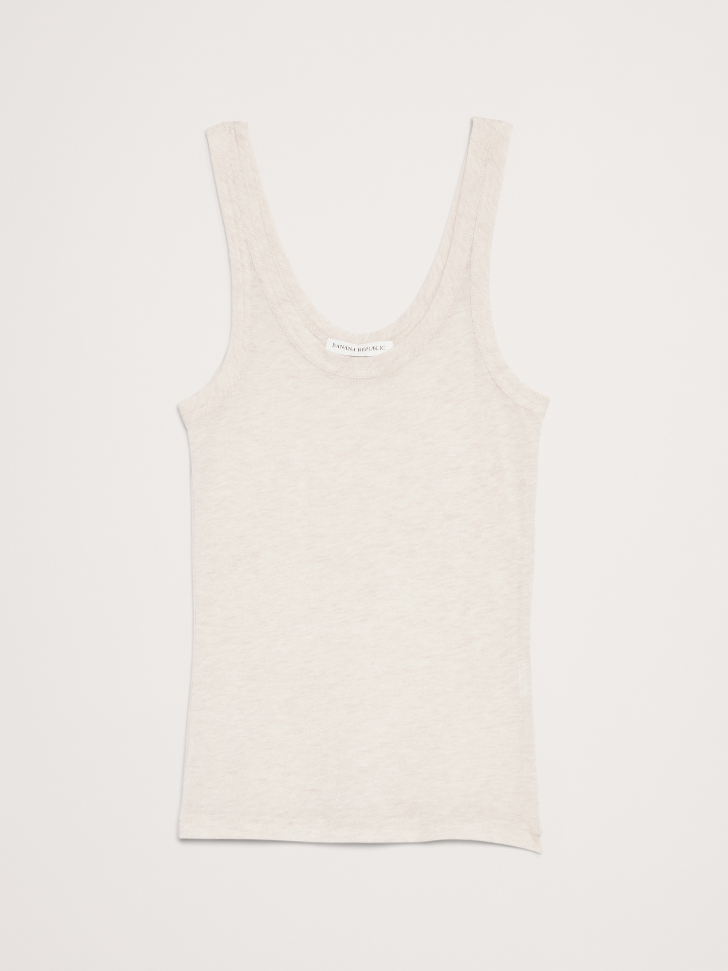 Image number 4 showing, Sheer Lyocell-Wool Scoop-Neck Tank