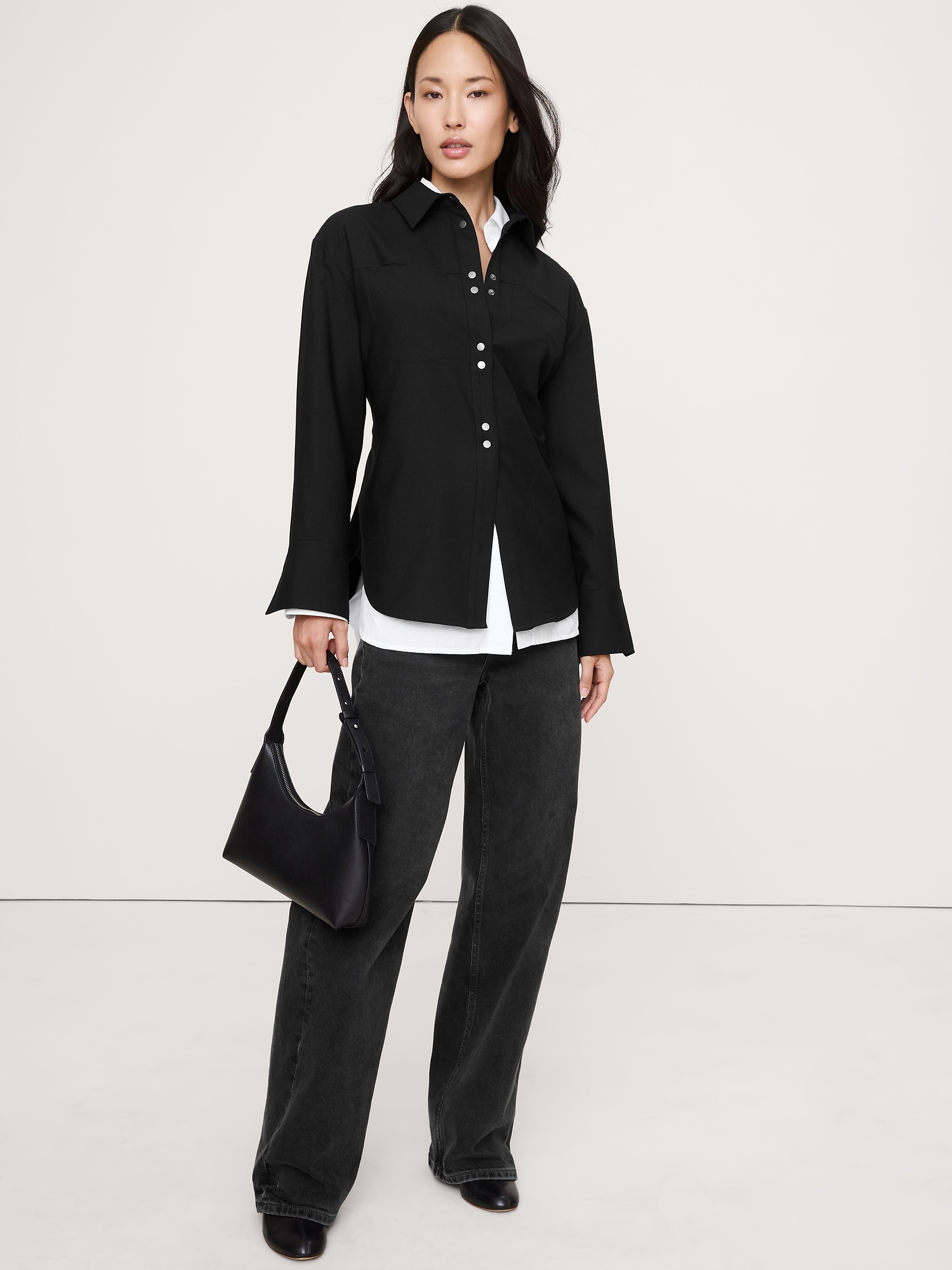 Image number 3 showing, Stretch-Flannel Cinch-Back Shirt