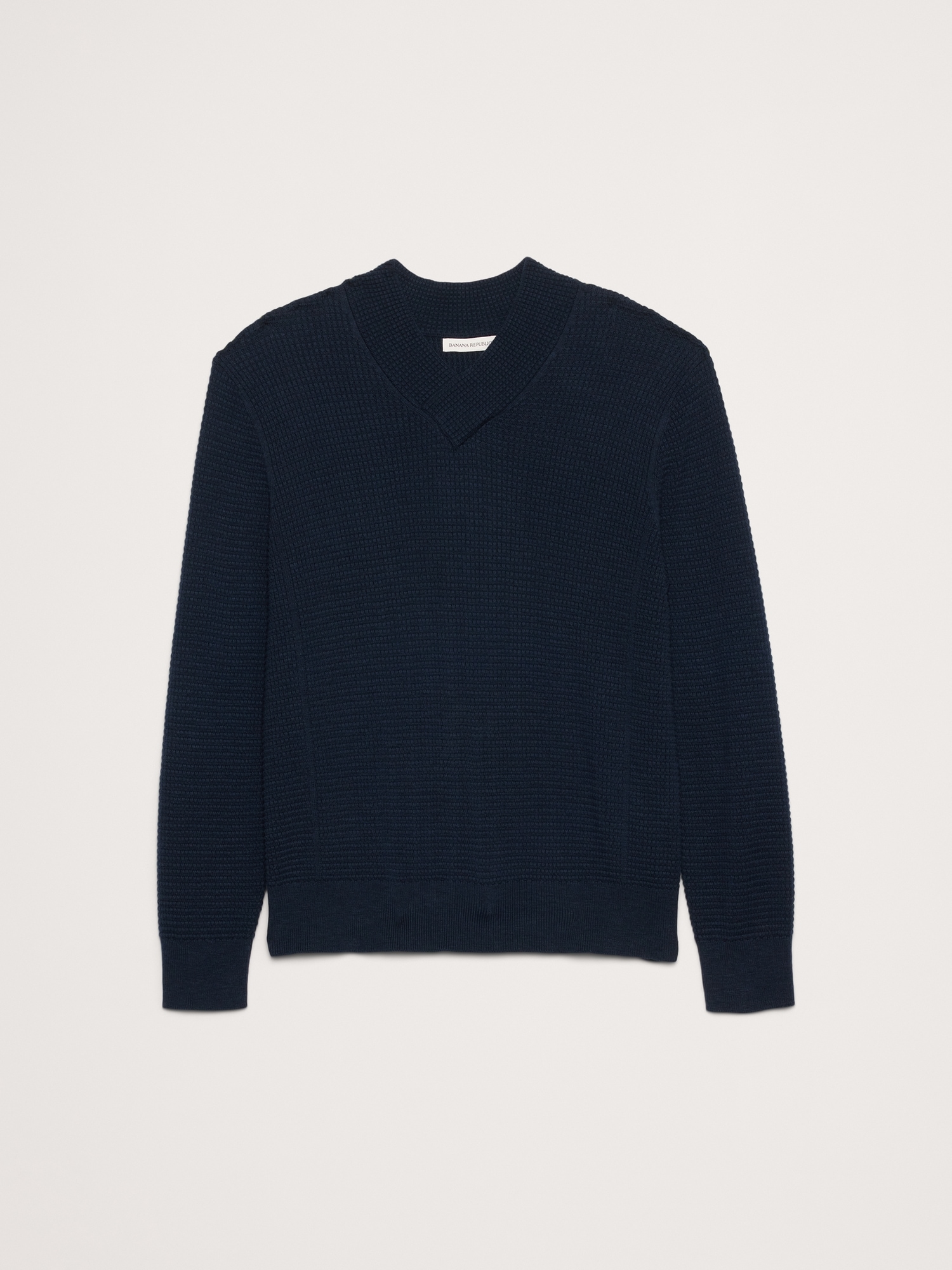 Image number 4 showing, Cotton Thermal-Knit V-Neck Sweater