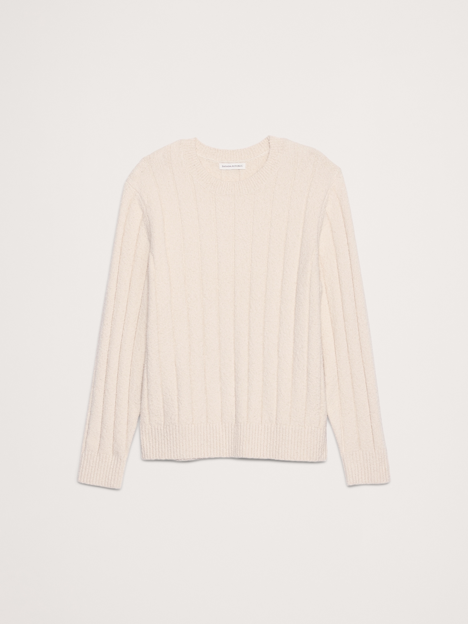 Image number 4 showing, Bouclé Ribbed Crew-Neck Sweater