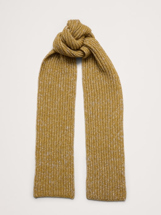 Chunky Alpaca-Wool Blend Ribbed Scarf