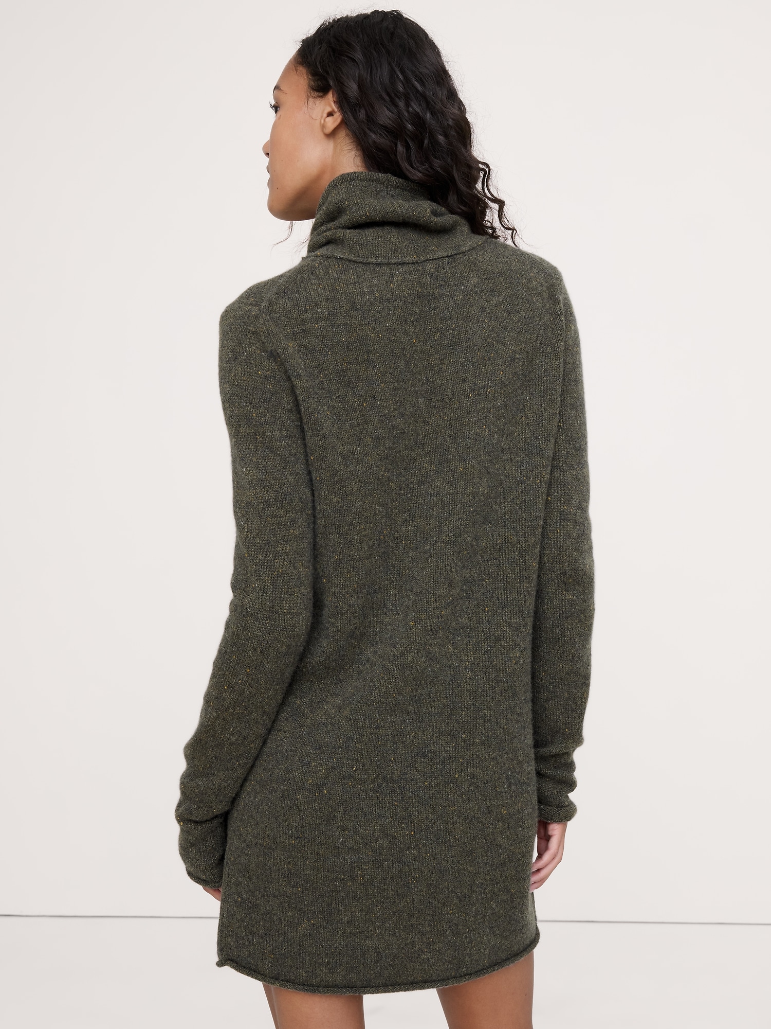 Image number 2 showing, Lightweight Cashmere Turtleneck Mini Dress