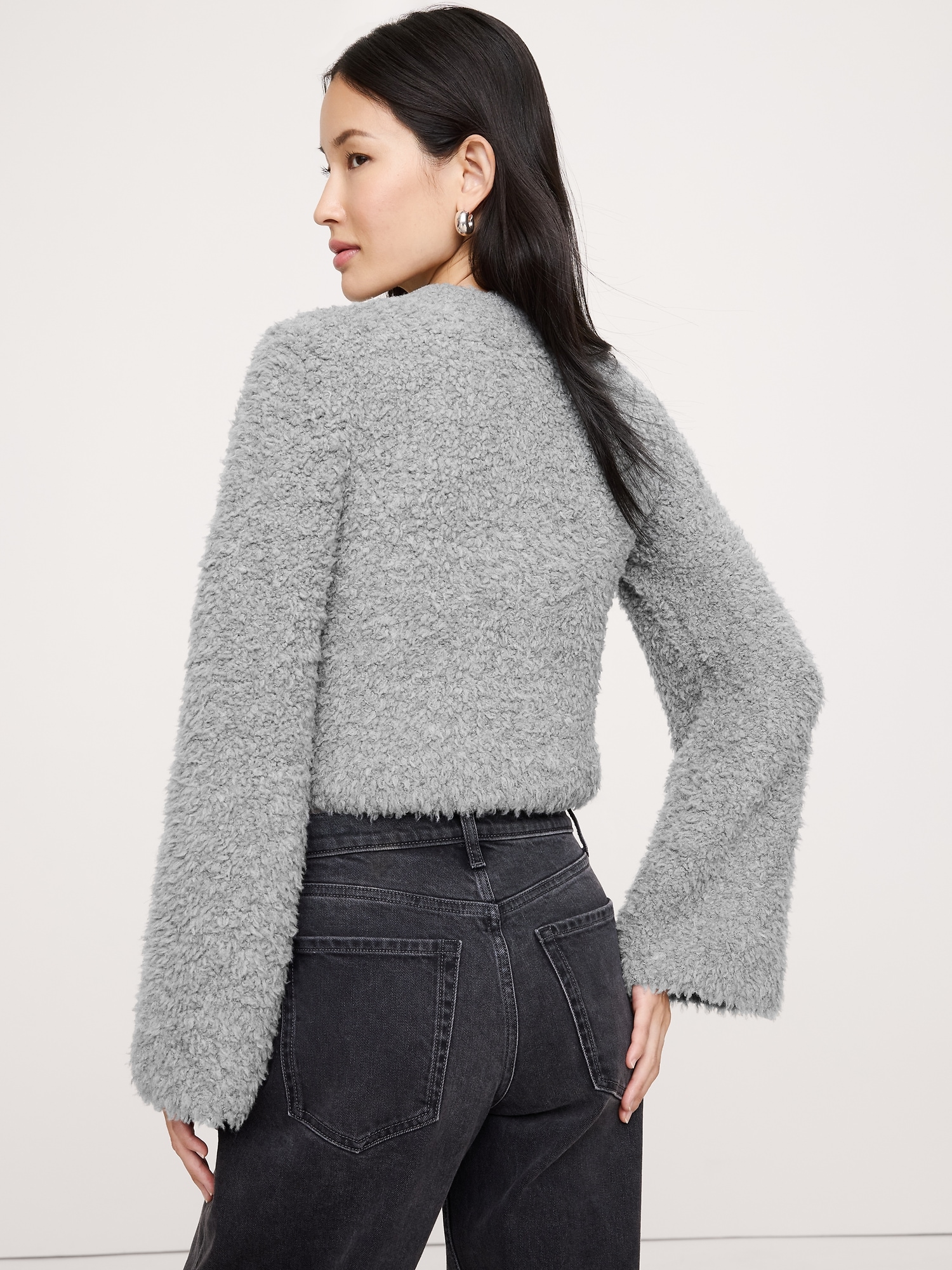 Image number 3 showing, Curly Merino-Blend Cardigan