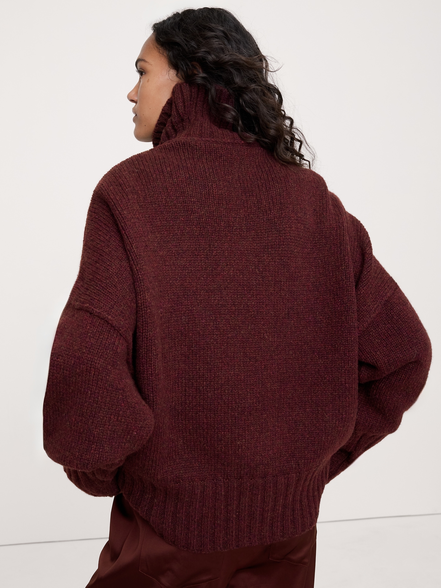 Image number 2 showing, Italian Merino-Blend Turtleneck Sweater