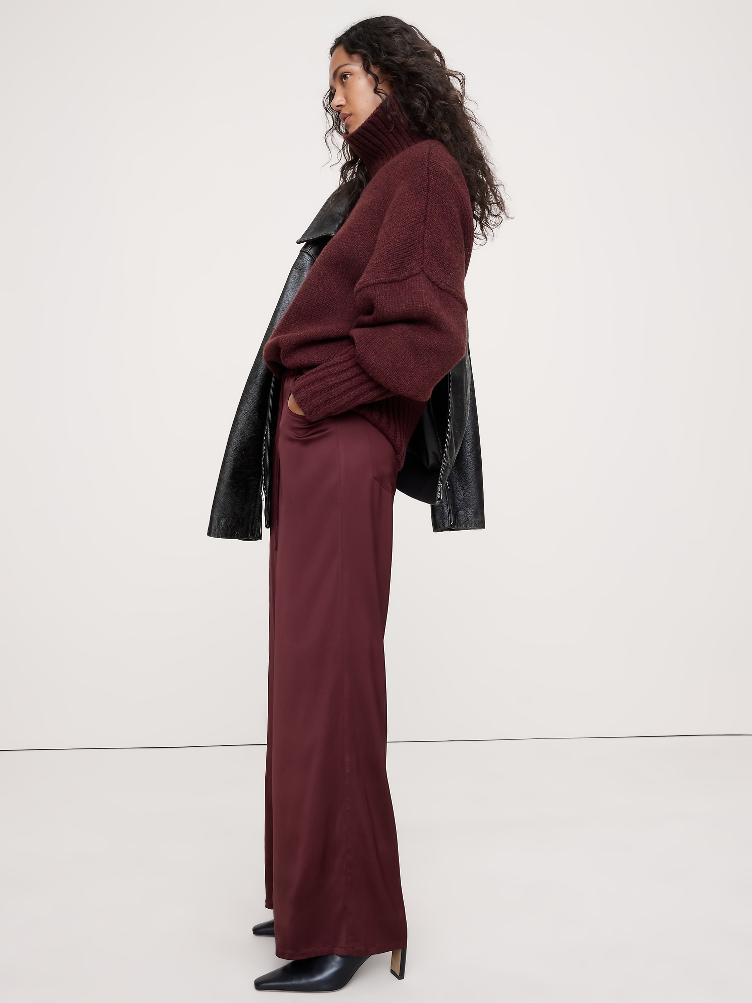 Image number 3 showing, Italian Merino-Blend Turtleneck Sweater