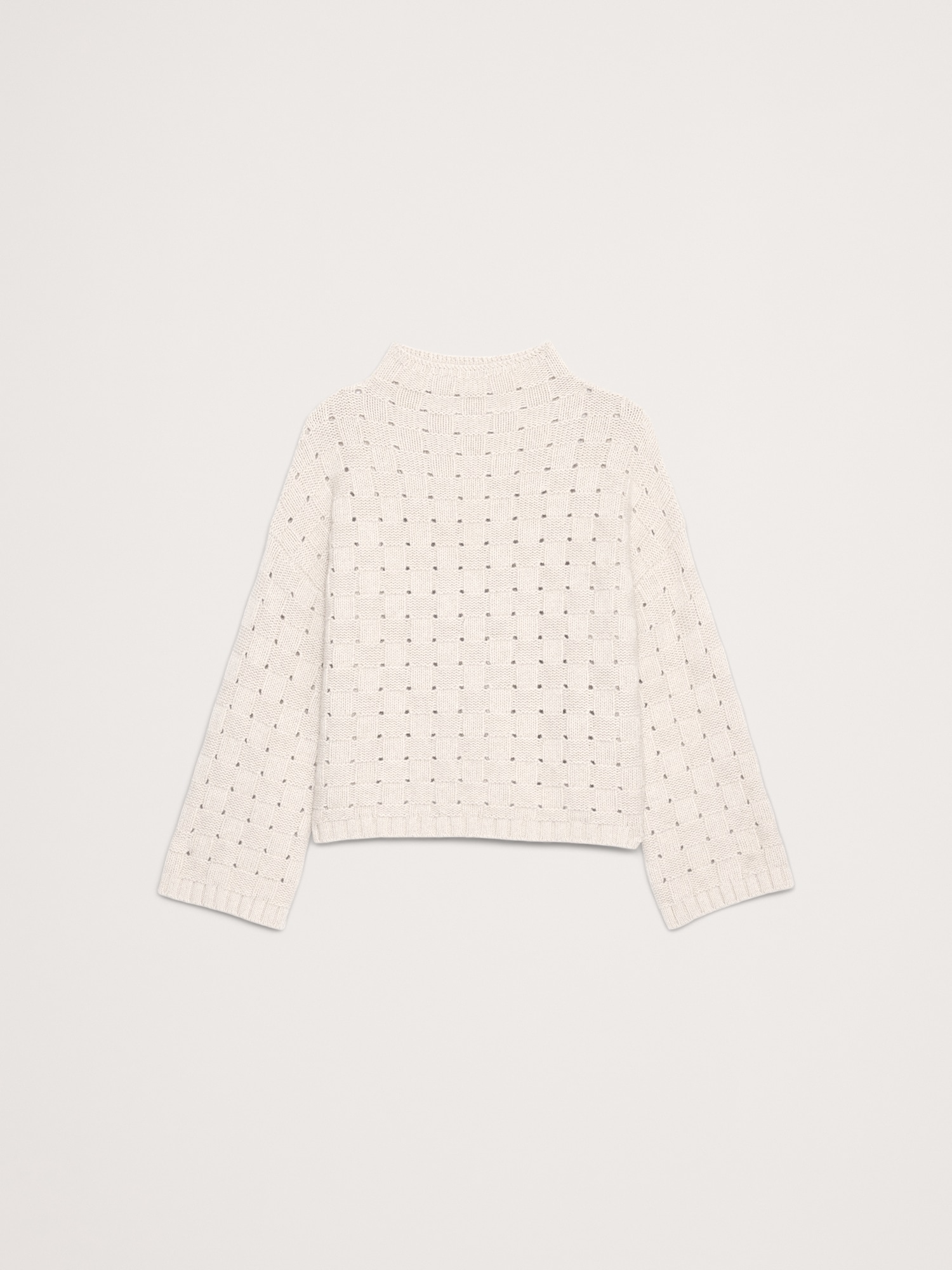 Image number 4 showing, Merino-Cotton Basketweave Sweater