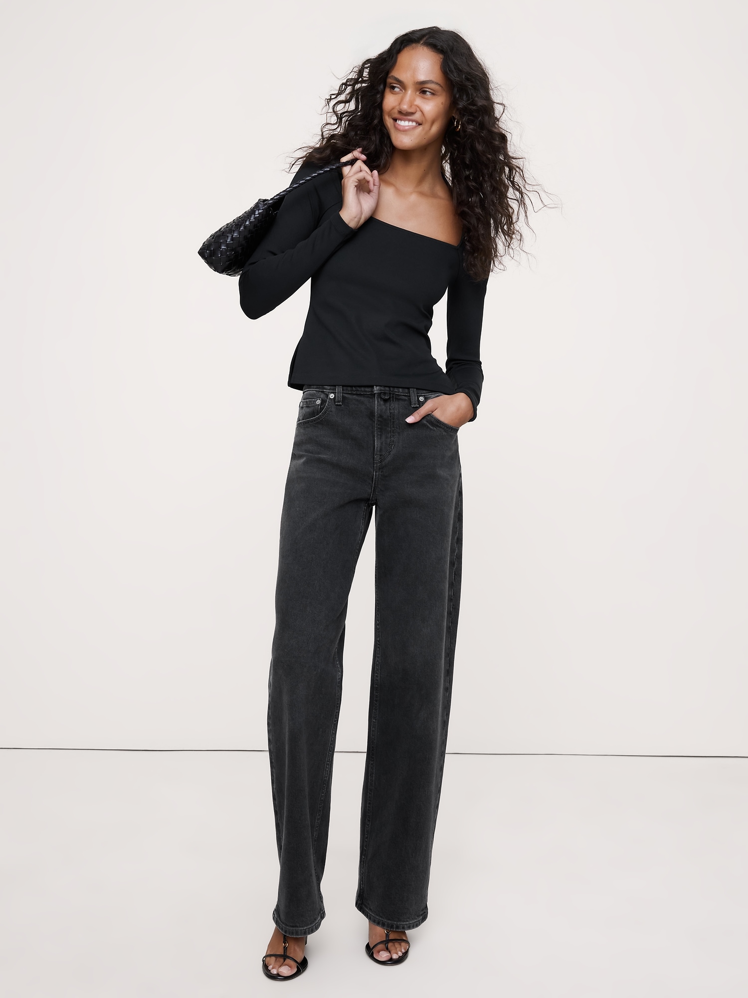 Image number 1 showing, Sculpted-Stretch Square-Neck Top