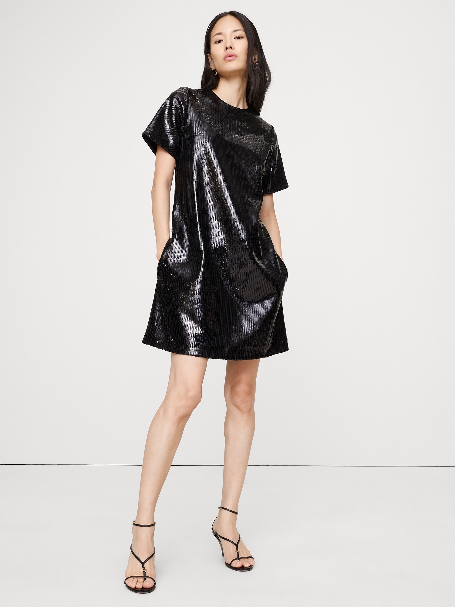 Sequin Mini Dress - Black