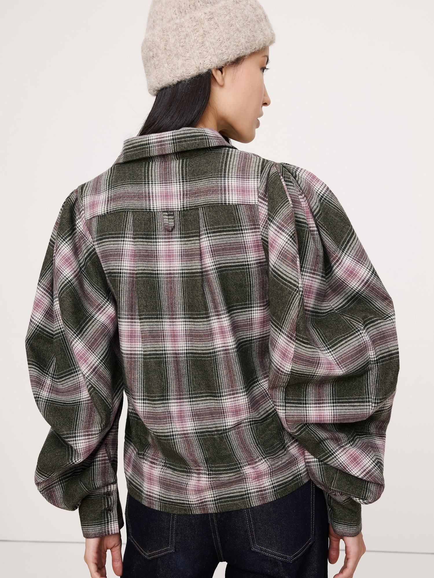 Image number 6 showing, Flannel Volume-Sleeve Shirt