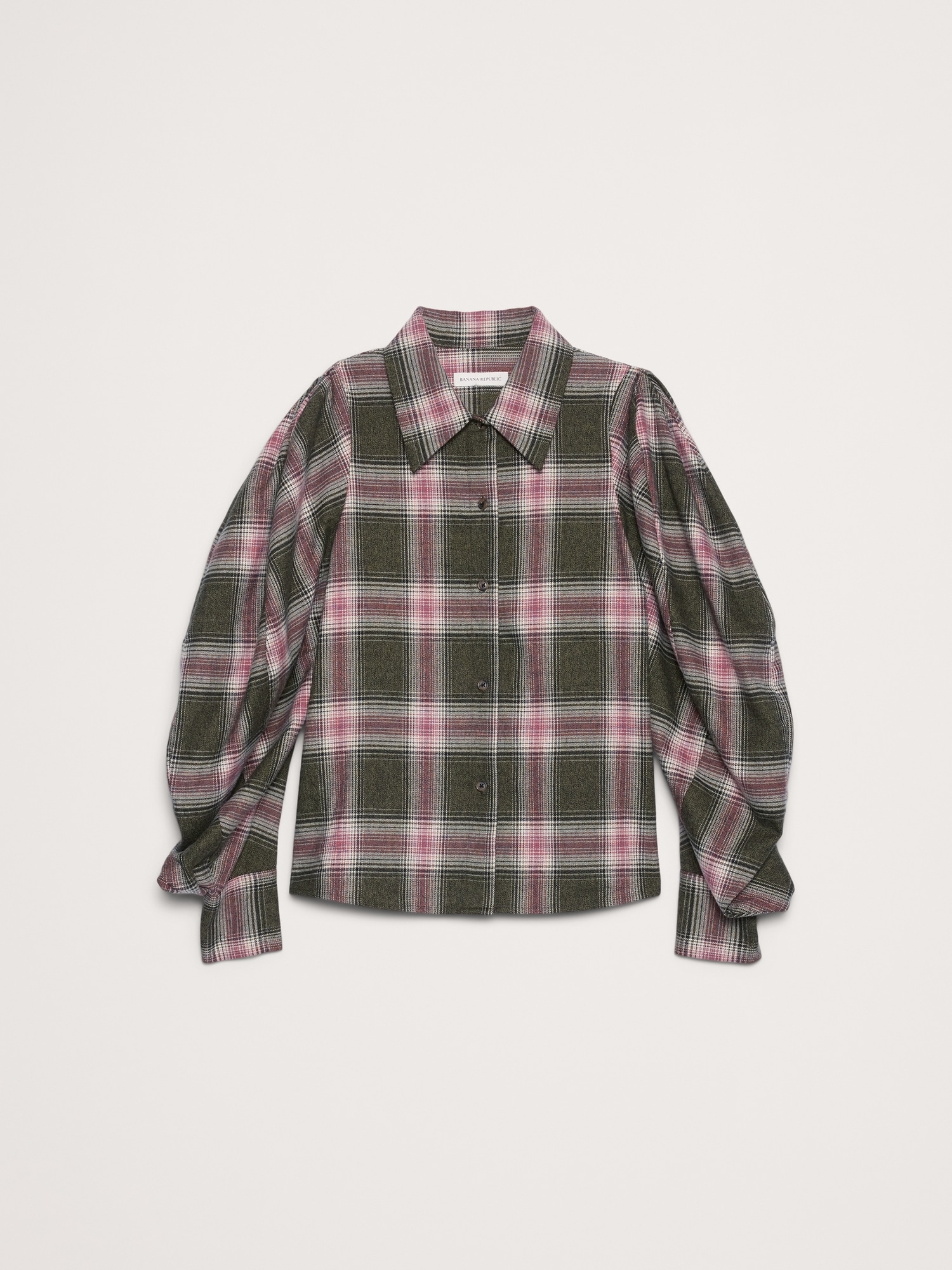 Image number 8 showing, Flannel Volume-Sleeve Shirt