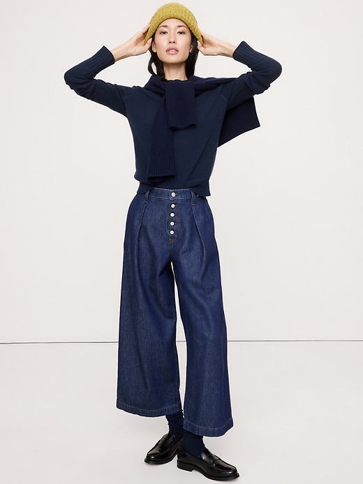 The Fireside Sweater in Merino-Cotton