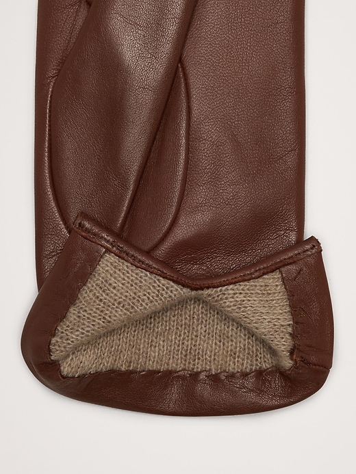 Italian Leather Cashmere-Lined Gloves