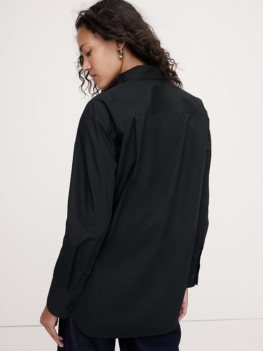 The Oversized Shirt in Cotton Poplin | Banana Republic