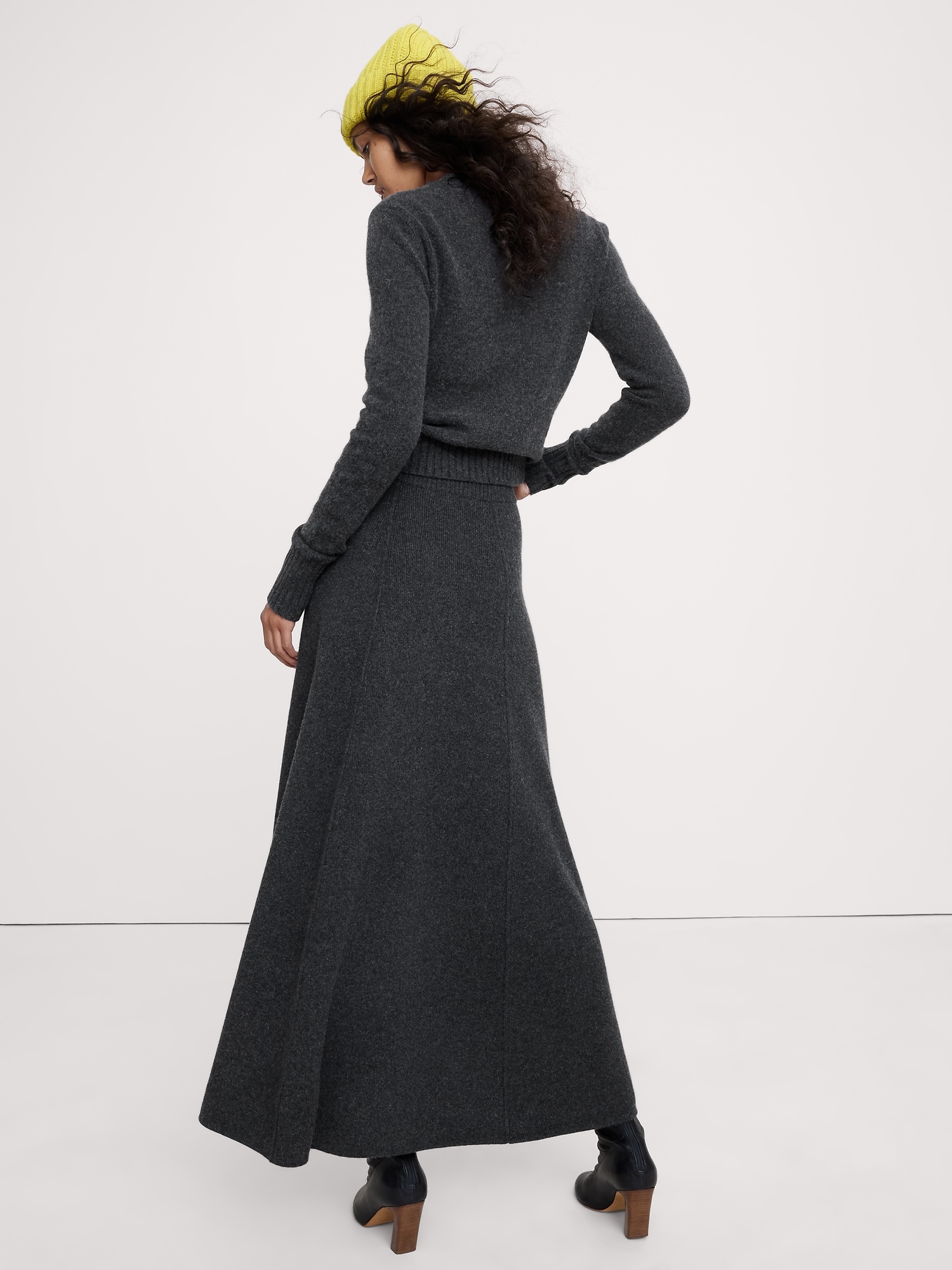 Image number 2 showing, Merino-Cotton Midi Sweater Skirt