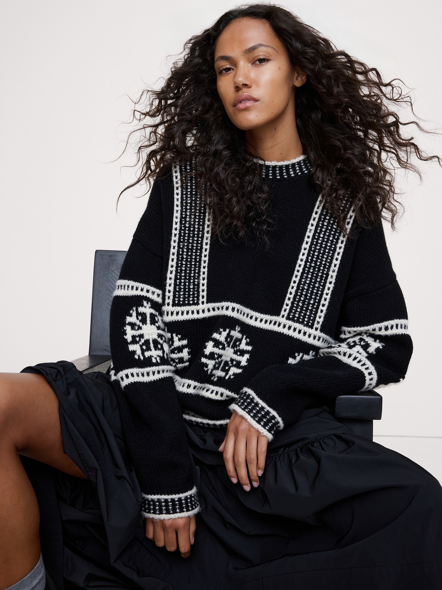 Image number 3 showing, Fair Isle Crew-Neck Sweater