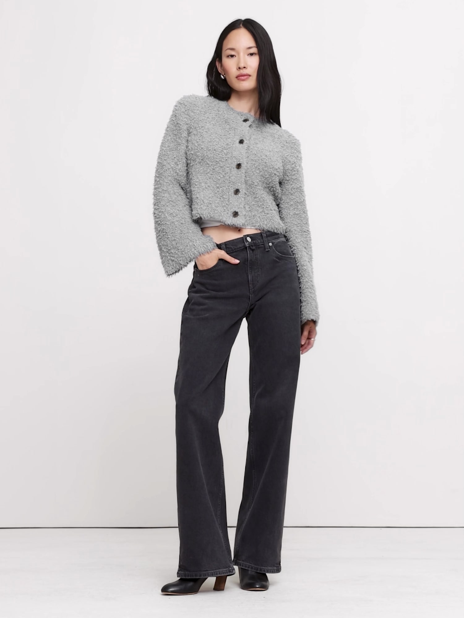 Curly Merino-Blend Cardigan - thumbnail 5